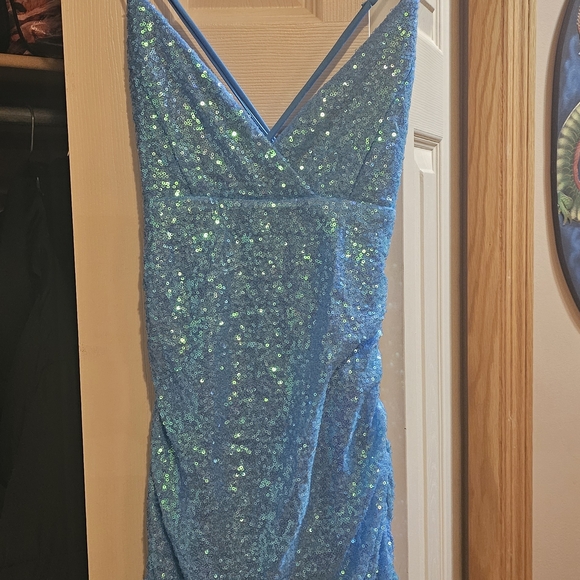 Fashion Nova Dresses & Skirts - Fashion Nova Blue Sequin Mini Dress